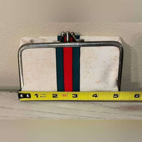 Gucci Stripe Coin Purse Sewing Kit Travel Manicure Kit Vintage 1960’s - Picture 5 of 6